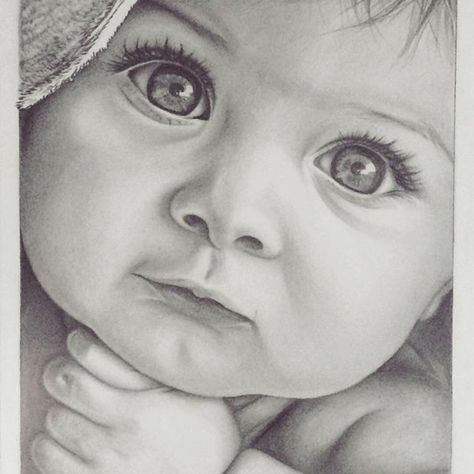 Baby Sketch, Pencil Portrait Drawing, Urbane Kunst, Couple Drawing, Realistic Pencil Drawings, Girl Drawing Sketches, Art Drawings Sketches Pencil, Baby Drawing