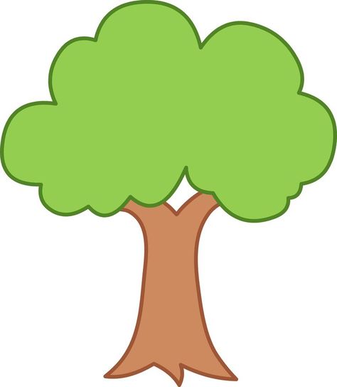 Tree Cartoon Images, Family Tree Drawing, Tree Drawing Simple, Cartoon Trees, Simple Tree, Tree Sketches, Free Clipart Images, Tree Clipart, Cartoon Flowers