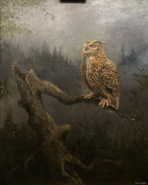 Siv Philipsen on Instagram: “Finished this oilpainting today..80x100cm #oilpainting #painting #figurativepainting #owl #ugle #birdsofprey #wildlife #nature #realism…” Owl Oil Painting, Owl Painting, Owl Bird, Vintage Owl, Wildlife Nature, Owl Art, Classical Art, Rabbit Hole, Birds Of Prey