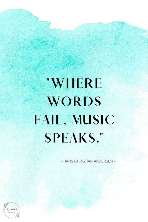 Quote Where words fail, music speaks by Hans Christian Andersen When Words Fail Music Speaks, Where Words Fail Music Speaks, Gothic Boho, Hans Christian Andersen, Thought Quotes, Status Quotes, Deep Thought, Hans Christian, Mental And Emotional Health