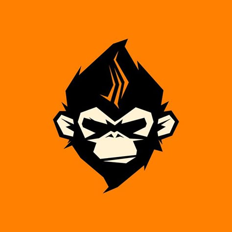 Monkey Logo Monkey Logo Design, Sports Illustrations Design, Monkey Logo, Monkey Tattoos, Cartoon Monkey, Game Logo Design, Monkey Art, Sport Illustration, A Monkey