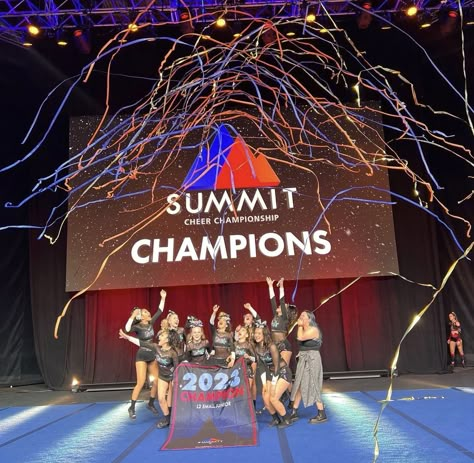 Summit Champion Cheer, The Summit Cheer, All Star Cheer Aesthetic, Cheer Summit, Cheer Vibes, Summit Cheer, Cheer Goals, Cheer Moves, Cheer Aesthetic