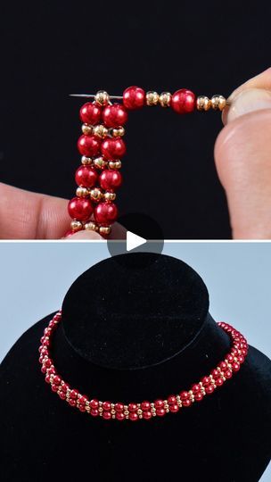 Seed Bead Necklace Diy Tutorials, Diy Beaded Necklace Tutorial, Handmade Necklaces Diy, Jewelry Making Tutorials Step By Step, Beaded Jewelry Tutorials Step By Step, Necklace Diy Beaded, Diy Beaded Jewelry, Easy Necklace, Diy Necklaces Tutorial