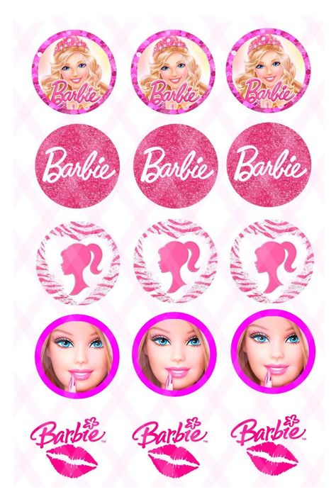 Barbie Cupcakes, Barbie Decorations, Barbie Bday, Barbie Party Ideas, Barbie Birthday Cake, Barbie Party Decorations, Barbie Theme Party, Free Barbie, Barbie Printables