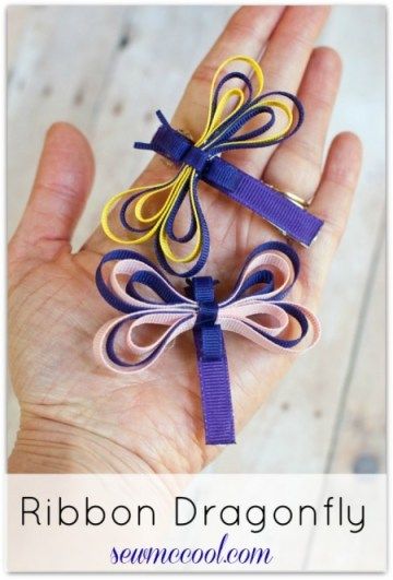 Ribbon dragonfly sculpture tutorial | Indie Crafts | CraftGossip.com Dragonfly Sculpture, Indie Crafts, Sculpture Tutorial, Indie Craft, Ribbon Sculptures, Folding Origami, Ribbon Sculpture, Diy Bows, Hair Ribbons