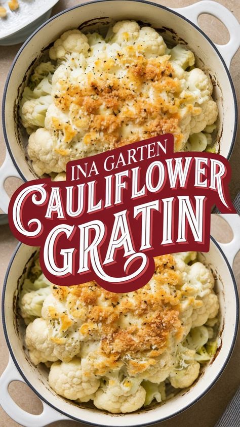 Ina Garten's Cauliflower Gratin is a rich and delicious twist on the classic gratin, with a creamy sauce and crispy topping that will have everyone coming back for more. Perfect as a side dish for any occasion, this dish pairs beautifully with asparagus and broccoli for a well-rounded meal. #inagartencauliflower #caulifloweraugratin #asparagusbroccoli #sipandfeast #kitchenchemistry #theviewfromgreatisland #cauliflowergratin #tvrecipes #cauliflowermacandcheese Ina Garten Cauliflower, Asparagus And Broccoli, Kitchen Chemistry, Cauliflower Gratin, Cauliflower Mac And Cheese, Cauliflower Recipes, Creamy Sauce, Asparagus, Broccoli