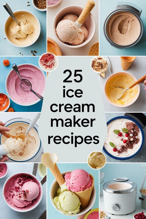 Ice cream maker recipes are a delicious way to transform fresh ingredients into creamy frozen desserts. Discover classic churned ice creams, refreshing sorbets, and unique flavor combinations using your countertop machine. Explore simple recipes for rich, smooth treats that are perfect for any occasion. Cuisinart Ice Cream Maker Recipes Sherbet, Lactose Free Ice Cream Recipe For Ice Cream Maker, Tasty Ice Cream Maker Recipes, Kitchenaid Ice Cream Maker Recipes Sorbet, Best Homemade Ice Cream Recipes Machine, Low Carb Ice Cream Recipe Machine, Home Made Ice Cream Recipes Kitchenaid, Cremini Ice Cream Recipes, Ice Cream Recipe Kitchenaid Mixer