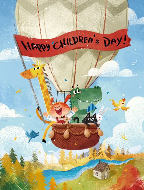 Beautiful Life on Behance Childrens Day Illustration, Book Illustration Design, Life Illustration, 동화 삽화, Illustration Art Kids, Happy Children's Day, Picture Books Illustration, Childrens Books Illustrations, June 1st