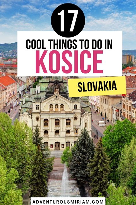 Košice is one of the most underrated cities and hidden gems in Europe. It's the second largest city in Slovakia, and in 2013 it was the European Capital of Culture. It’s still fairly small and easy to get around though, especially if you’re staying in Košice center near the pedestrian street. Here's a list of all the amazing things to do in Kosice, Slovakia. Kosice slovakia travel. Kosice slovakia photography. Visit kosice. Europe travel Slovakia Photography, Europe Travel Quotes, Savage Lands, Kosice Slovakia, Slovakia Travel, High Tatras, Travelling Ideas, Tatra Mountains, Pedestrian Street