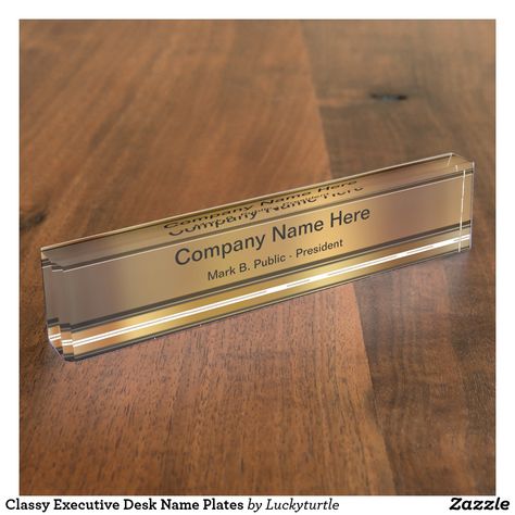 Classy Executive Desk Name Plates Classy Desk, Office Desk Name Plates, Office Desk Designs, Desk Plates, Desk Plaques, Name Plate Design, Plaque Design, Black And Gold Marble, Minimalist Desk