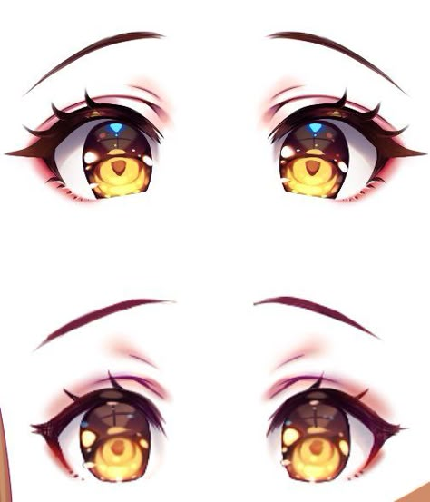 Anime Eyes Shape, Anime Ayes Style Drawing, Anime Reference Eyes, Vtuber Model Eyes, Anime Eye Female, Golden Eyes Drawing, Anime Ayes Style, Ayes Anime, Vtuber Model Sheet Template