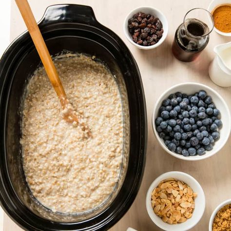 Slow-Cooker Irish Oatmeal | America's Test Kitchen Oatmeal Scotchies 12 Tomatoes, Overnight Crockpot Oatmeal Slow Cooker Steel Cut Oats, Crockpot Steel Cut Oatmeal, Scottish Oatmeal, Cooked Oats, Slow Cooker Oats, Irish Oatmeal, Crockpot Oatmeal, Scottish Dishes