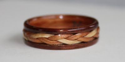 My husband better give me this beautiful wood ring for my wedding. ;) I think it's beautiful. <3 It's a Hawaiian Koa wood ring with a three tone juniper heartwood braided inlay. #WoodRing #WeddingRing Koa Wood Ring, Wooden Rings Engagement, Wooden Wedding Ring, Bentwood Rings, Cool Wedding Rings, Koa Wood, Toxic Free, Wood Ring, Wooden Ring