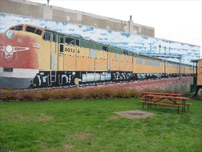 Boone, Iowa---Train mural | Scenic railroads, Mural, Railroad Train Mural, Boone Iowa, Train Murals Wall Art, Model Train Graffiti, Painted Brick Wall, Train Car Graffiti, Conrail Railroad, Train Graffiti, Bike Trail