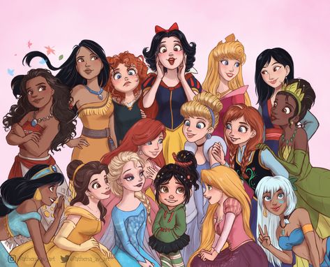 Disney Princesses Together, Wreck Ralph, Princess Eilonwy, Disney Kızları, Kida Disney, Galaxy Heart, Humor Disney, Disney Mignon, The Disney Princesses