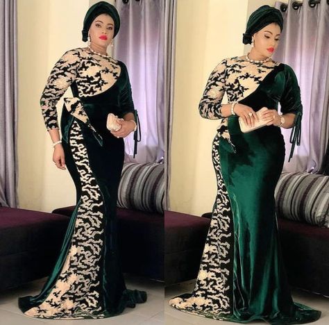 Velvet Gown Styles, Velvet Gown Design, Gown Styles For Ladies, Kaftan Styles, Interesting Fashion, African Ladies, Stylish Naija, Shweshwe Dresses, Long African Dresses