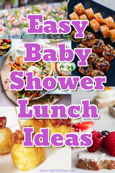 Easy baby Shower Lunch Menu Ideas: Elegant Baby Shower Brunch Ideas, Make Ahead Food For Baby Shower Nibbles for Baby Shower, Fun and Easy Baby Shower Lunch Menu Ideas That Will Take The Stress Out Of Your Party #babyshowerfoodideas Baby Shower Menu Ideas Lunches, Baby Boy Shower Appetizers, Easy Food For Baby Shower Simple, Gender Reveal Menu Food, Luncheon Menu Ideas For Fall, Simple Luncheon Menu Ideas, Gender Reveal Lunch Ideas, Shower Luncheon Menu Ideas, Baby Shower Food Menu Ideas