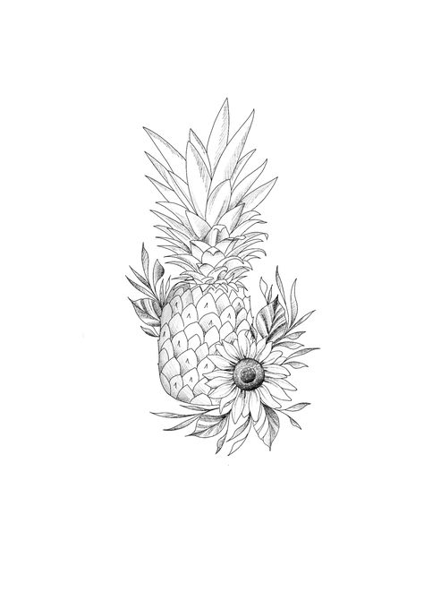 Pineapple Tattoo, Tattoo Cream, Art Plan, Magic Hands, Best Friend Tattoos, Chest Piece, Tiger Tattoo, Friend Tattoos, Pencil Art Drawings