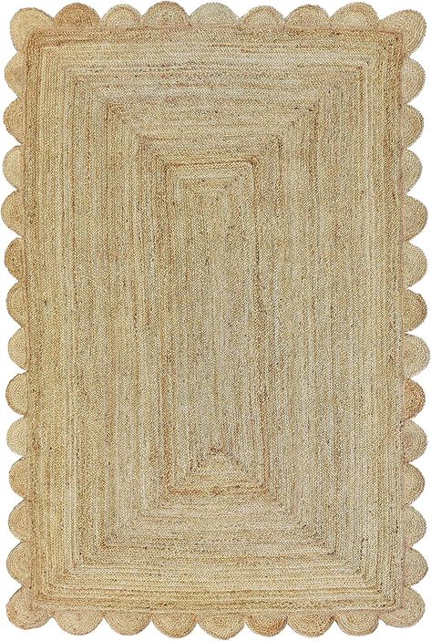 The cutest scalloped jute rug for your entryway, kids playrood, mudroom, or hallway! Add a touch of natural whimsy! 🐚🌺🌴 #amazonaffiliate Jute Area Rug, Jute Rug Runner, Natural Jute Rug, Bonita Springs, 6x9 Area Rugs, Jute Area Rugs, Oval Rugs, Concrete Patio, Classic Rugs