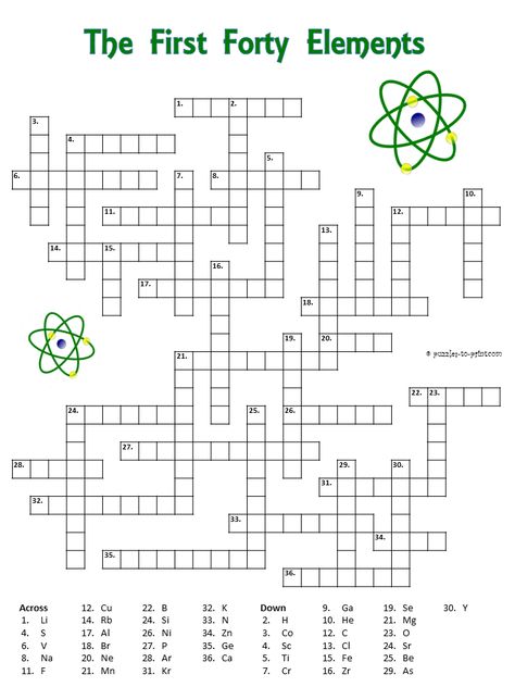 A fun puzzle to help students learn the different elements on the periodic table. Would be a great extra credit activity. #sciencecrossword #periodtable #puzzles Puzzle Worksheet, Chemistry Classroom, Chemistry Education, Chemistry Worksheets, High School Chemistry, Teaching Chemistry, 8th Grade Science, Chemistry Lessons, Chemistry Class