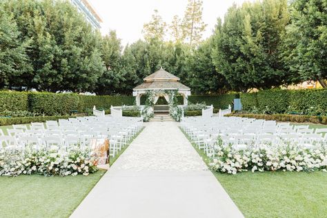 Rose Court Garden Disneyland, Disney Rose Court Garden, Disneyland Wedding, Disney World Wedding, Beachy Wedding, Disney Weddings, Gazebo Wedding, Disney Fairy Tale Weddings, Sleeping Beauty Castle