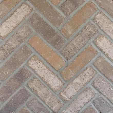 Herringbone Tile Hallway, Brick Flooring Mudroom, Brick Floor Mudroom, Brick Herringbone, Brick Tile Floor, Old Mill Brick, Studio Remodel, Transitional Farmhouse, Brick Patio