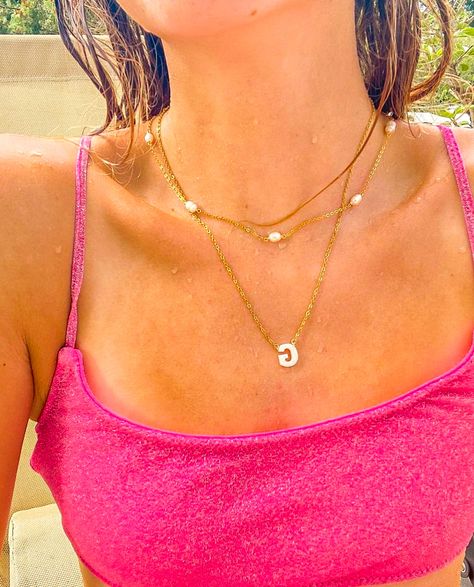 Preppy Necklace Stack, Jewellery Preppy, Pretty Stacks, Preppy Necklace, Jewelry Preppy, Necklace Stacks, Preppy Necklaces, Preppy Jewelry, Jewelry Accessories Ideas