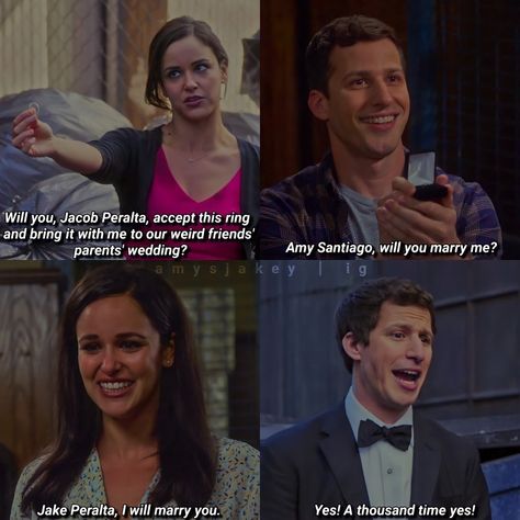 Jake Peralta Proposal, Peraltiago Quotes, B99 Clips, Peraltiago Fanart, B99 Quotes, Brooklyn Nine Nine Funny, Jake And Amy, Jake Peralta, Tv Shows Funny