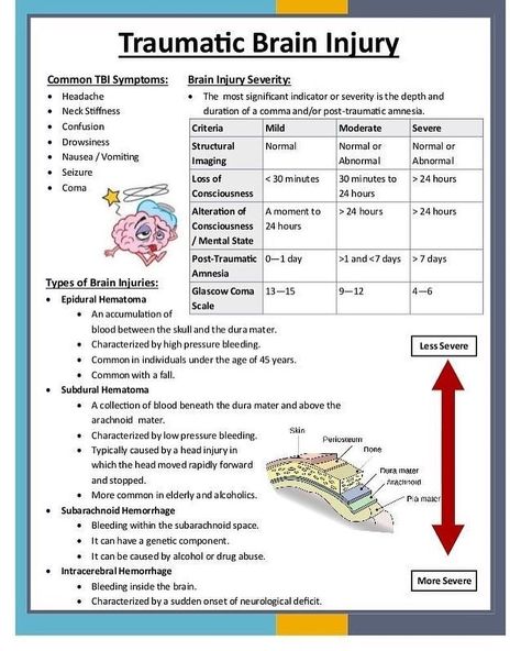 Traumatic Brain Injuries Nursing, Pathophysiology Neurology, Neuro Nursing Cheat Sheets, Nursing School Prep, Paramedic School, Nursing School Essential, Nursing Study Guide, Nursing School Motivation, Medical School Life