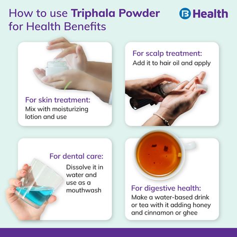 Triphala Benefits, Triphala Powder, Kriya Yoga, Honey And Cinnamon, Moisturizing Lotions, Mouthwash, Digestive Health, Health Remedies, Skin Treatments