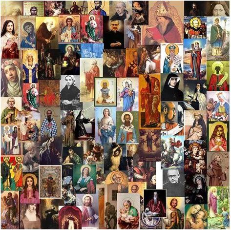 Saints Collage Litany Of The Saints, Saints Days, Bazaar Ideas, All Souls Day, Religious People, All Saints Day, Christian Traditions, Child Jesus, Religious Education