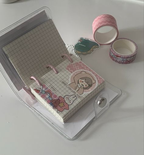 Mini 3 Ring Binder, Mini Journaling, Cute Journaling, Bullet Journal Hand Lettering, Indie Decor, Cute Journal, Handmade Fabric Bags, Bulletin Journal Ideas, Mini Photo Albums