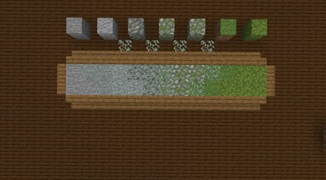 Gradient From Stone to Moss In The New 1.17 Snapshot : Minecraft Minecraft Gradient, Minecraft Wall, Minecraft Blocks, Minecraft Interior Design, Diy Minecraft, Minecraft Medieval, Cool Minecraft Creations, Mc Builds, Minecraft Mobs