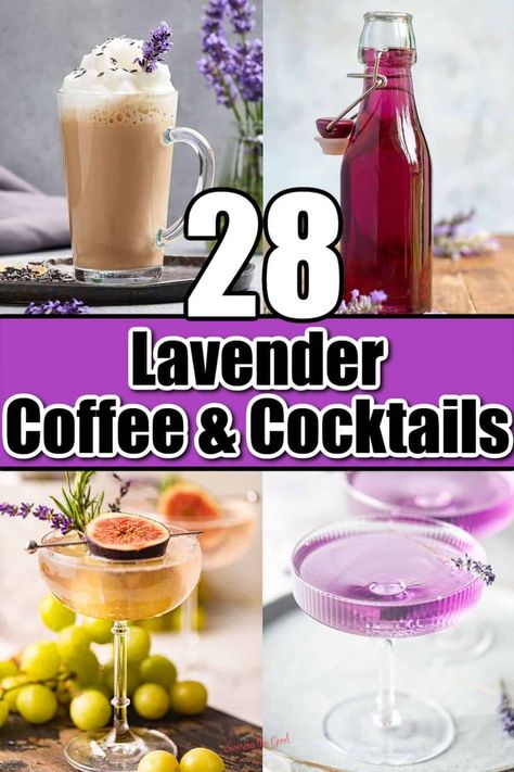 drinks with lavender in them Lavender Simple Syrup Cocktails, Lavender Syrup Drinks, Recipes With Lavender Syrup, Drinks With Lavender Syrup, Lavender Coffee Recipes, Lavender Drinks, Lavender Latte Recipe, Coffee Tequila, Liquid Recipes