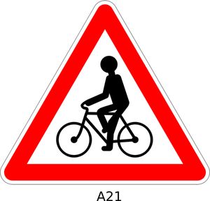 PublicDomainVectors.org-Cycle route ahead sign vector Traffic Symbols, Bicycle Cake, Bike Quotes, Cupcake Toppers Printable, Silhouette Images, Cycling Route, Traffic Signs, Silhouette Art, Art Event