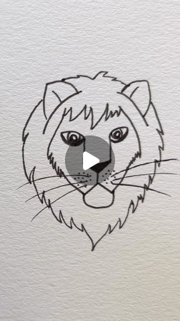 How To Draw Lion King, Drawing Ideas Lion, How To Draw Lion, Lion Art For Kids, Lion Easy Drawing, How To Draw A Lion, Simple Drawings Step By Step, Hippie Art Ideas Simple, Lion King Drawing