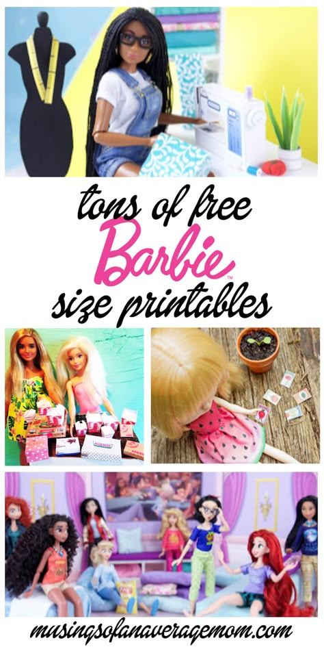 Printable Barbie Accessories, Barbie Doll Printables, Free Barbie Printables, Diy Barbie Stuff, Mom Barbie, Office Printables, Doll Printables, Barbie Diy Accessories, Barbie Crafts