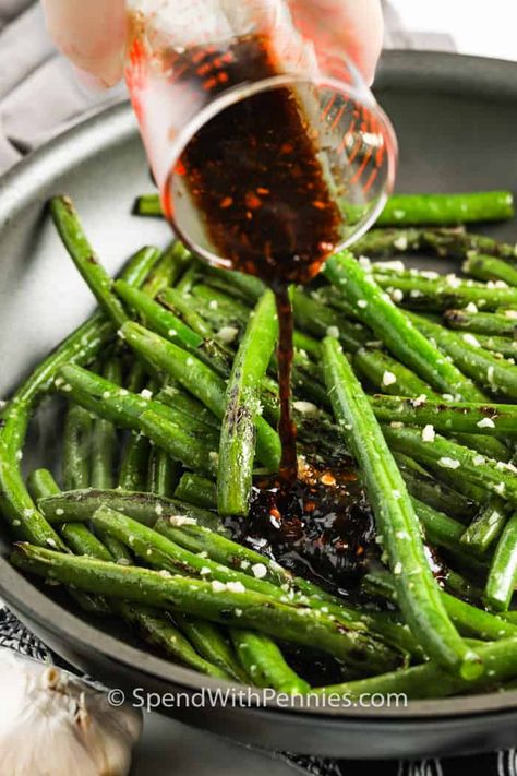 Asia Style Green Beans, Schezwan Green Beans, Green Bean Recipes Asian Style, Mala Green Beans Recipe, Sesame Ginger Green Beans, Garlic Green Bean Recipes Chinese, Crispy Asian Green Beans, Asian Long Bean Recipes, Green Beans With Ginger And Soy