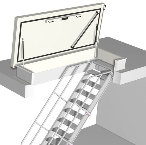 Roof Access Hatch, Roof Hatch, Basement Doors, Rooftop Terrace Design, Trap Door, Attic Stairs, Basement Ceiling, Hidden Rooms, Terrace Design