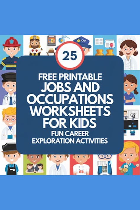 A collection of free printable jobs and occupations worksheets featuring fun and educational career exploration activities for kids of all ages. Occupations Worksheets For Kids, Career Exploration Activities, Exploration Activities, Social And Emotional Development, Got The Job, Explorers Activities, I Got The Job, Stem Lesson, Adopted Children