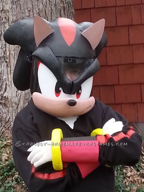 Coolest Sonic Boom Shadow the Hedgehog Costume Shadow The Hedgehog Halloween Costume, Shadow The Hedgehog Outfit Ideas, Sonic The Hedgehog Diy Costume, Shadow Cosplay Sonic, Sonic The Hedgehog Halloween Costume, Sonic Costume, Sonic Birthday Parties, Nightmare Before Christmas Decorations, Halloween Express