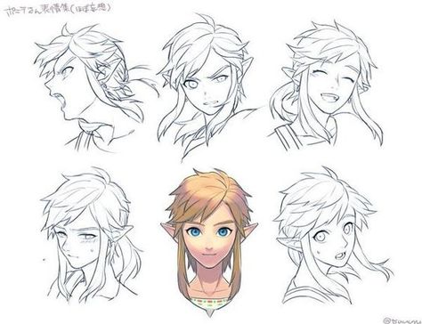 Link Expressions : WiiU Hunter By Tsuuuyu: Zelda Drawing, Hyrule Castle, Link Art, Hyrule Warriors, Link Zelda, Zelda Art, Legend Of Zelda Breath, Zelda Breath, Twilight Princess