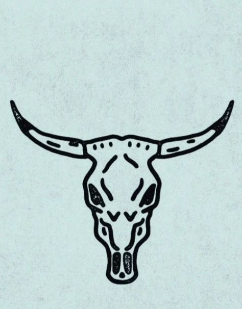 Cow Skull Tattoo American Traditional, Traditional Tattoo Art Cowboy, Traditional Long Horn Skull Tattoo, Cowboy Skeleton Tattoo Simple, Black Cowboy Tattoo, Traditional Longhorn Tattoo, Western Linework Tattoo, Men Upper Back Tattoo, Simple Western Tattoos Men