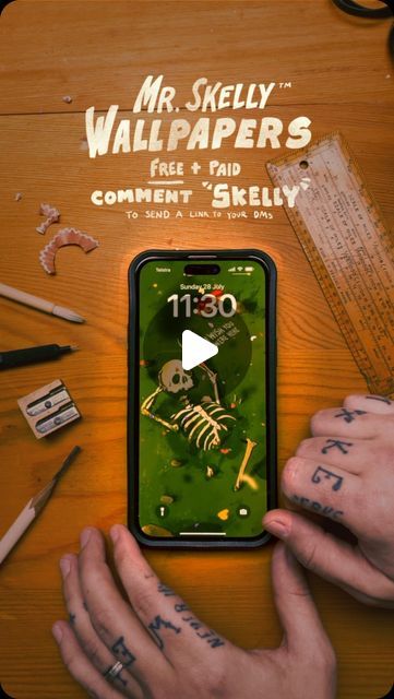 1924us on Instagram: "Hey all! I thought I’d share a little video of what the LIVE WALLPAPERS look like on our phone! It’s pretty cool, everytime I get a notification or open my phone the little animation plays for about 3 seconds!   This is done on the iPhone pro 15 with latest IOS.   We have free still wallpapers available as well as 99 cent options for animated wallpapers and more too!   Just comment “Skelly” to get a free download link sent to your DM’s!!!   It’s been amazing having seen so many of yall share stories, feedback and great reviews of this! It means a lot to our small business!!!   I’m working on a new pack that will feature more stills and more animations but I’m just working through what works best at the moment haha.   As for more Mr. Skelly work, there’s some to come! Christian Watson, Art Reels, Animation Inspiration, Live Wallpaper Iphone, Iphone Pro, Dad Life, Live Wallpapers, Pretty Cool, Of Ideas