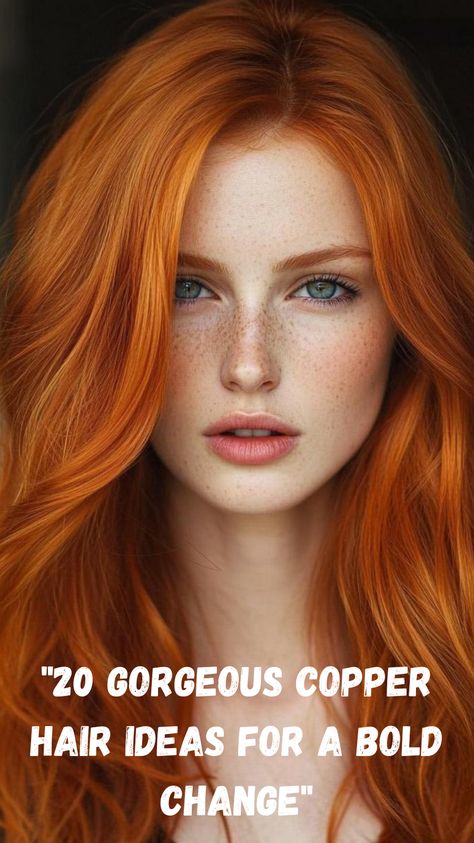 Transform your look with 20 stunning copper hair ideas that bring out the rich, fiery tones of this striking hue. From deep auburn to bright copper, these hairstyles showcase the versatility of this warm shade, offering a range of looks that suit any skin tone. Whether you're ready for a subtle update or a complete hair makeover, these copper-hued transformations will leave you feeling radiant. Copper Hair Ideas, Copper Orange Hair, Bright Copper Hair, Copper Hair Color Ideas, Red Copper Hair Color, Red Hair Inspiration, Copper Red Hair, New Short Hairstyles, Hair Color Options