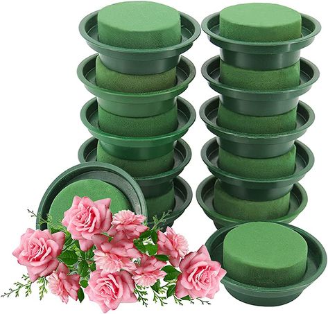 WerkWeit [12 Pack] DIY Flower Arrangement Kit, Round Floral Foam in Single Design Bowl with Green Round Wet Foam, Suitable for Wedding Aisle Flowers, Party Decoration, Garden Green : Amazon.ca: Home Wedding Aisle Flowers, Diy Flower Arrangement, Wet Foam, Diy Bowl, Aisle Flowers, Fleurs Diy, Foam Blocks, Flower Party, Flower Arrangements Diy