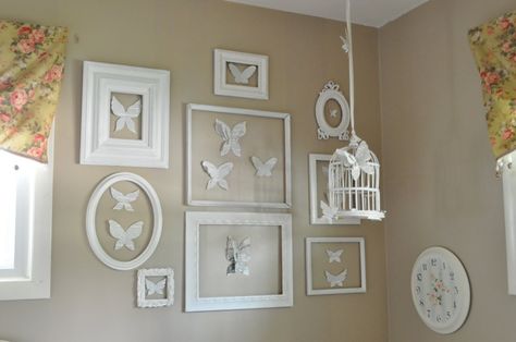 Bedroom Makeover Before And After, Kids Bedroom Makeover, Butterfly Bedroom, Shabby Chic Decorating, Butterfly Room, Diy Ikea Hacks, Shabby Chic Bedrooms, Big Girl Rooms