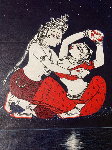 South Indian Art Traditional, Thooli Art, Odisha Pattachitra, Patachitra Art, Indian Art Traditional, Radhakrishna Painting, Ancient Indian Paintings, Pattachitra Paintings, South Indian Art