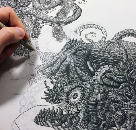 Ink Landscape, Stippling Art, Detailed Drawings, Stippling, Ink Illustrations, Pen Art, Ink Pen Drawings, Dots Art, Pen Drawing