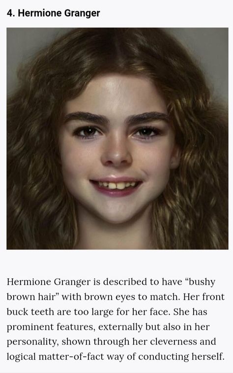 Hermione Granger Face Claim, Twilight Dr, Hp Characters, Buck Teeth, Hermione Granger, Hermione, Face Claims, Brown Hair, Harry Potter